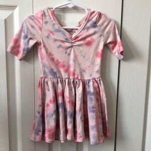 Pink and Purple Tie-Dye Kids Dress